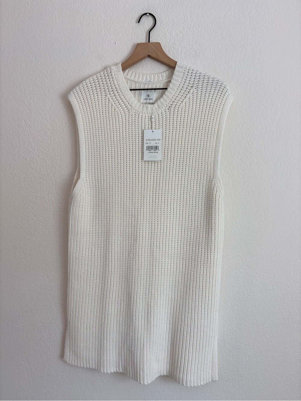 NWT Anine Bing Cable Knit Olivier Sweater in Ivory (M)