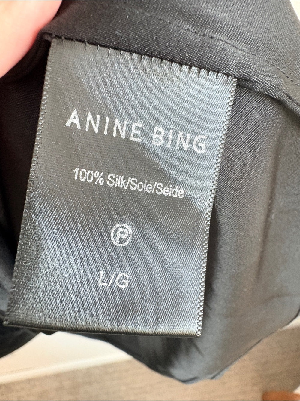 NWT Anine Bing Silk Black Megan Strapless Dress LBD Little Black Dress (L)