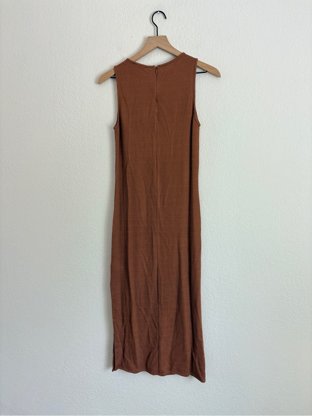 NWT Anine Bing Savannah Waffle Dress in Terra Cotta (S)
